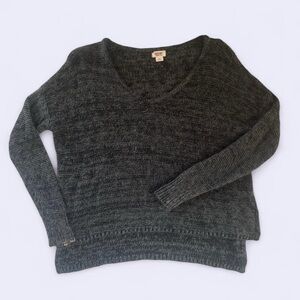 Mossimo Supply Co Gray V-Neck Sweater Relaxed Fit